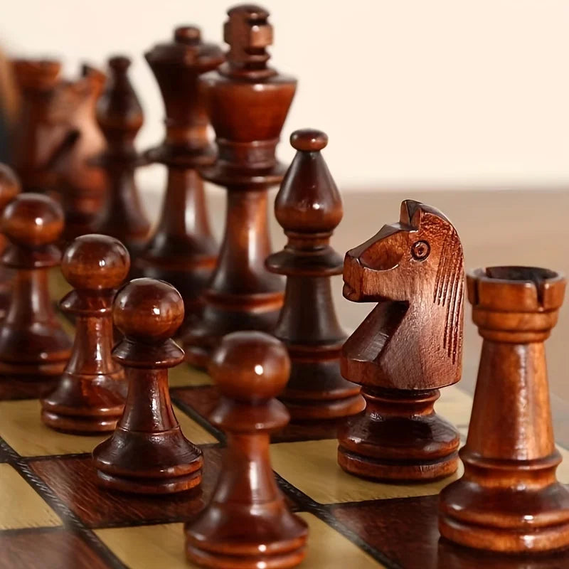 My chess boy Wooden folding chess set