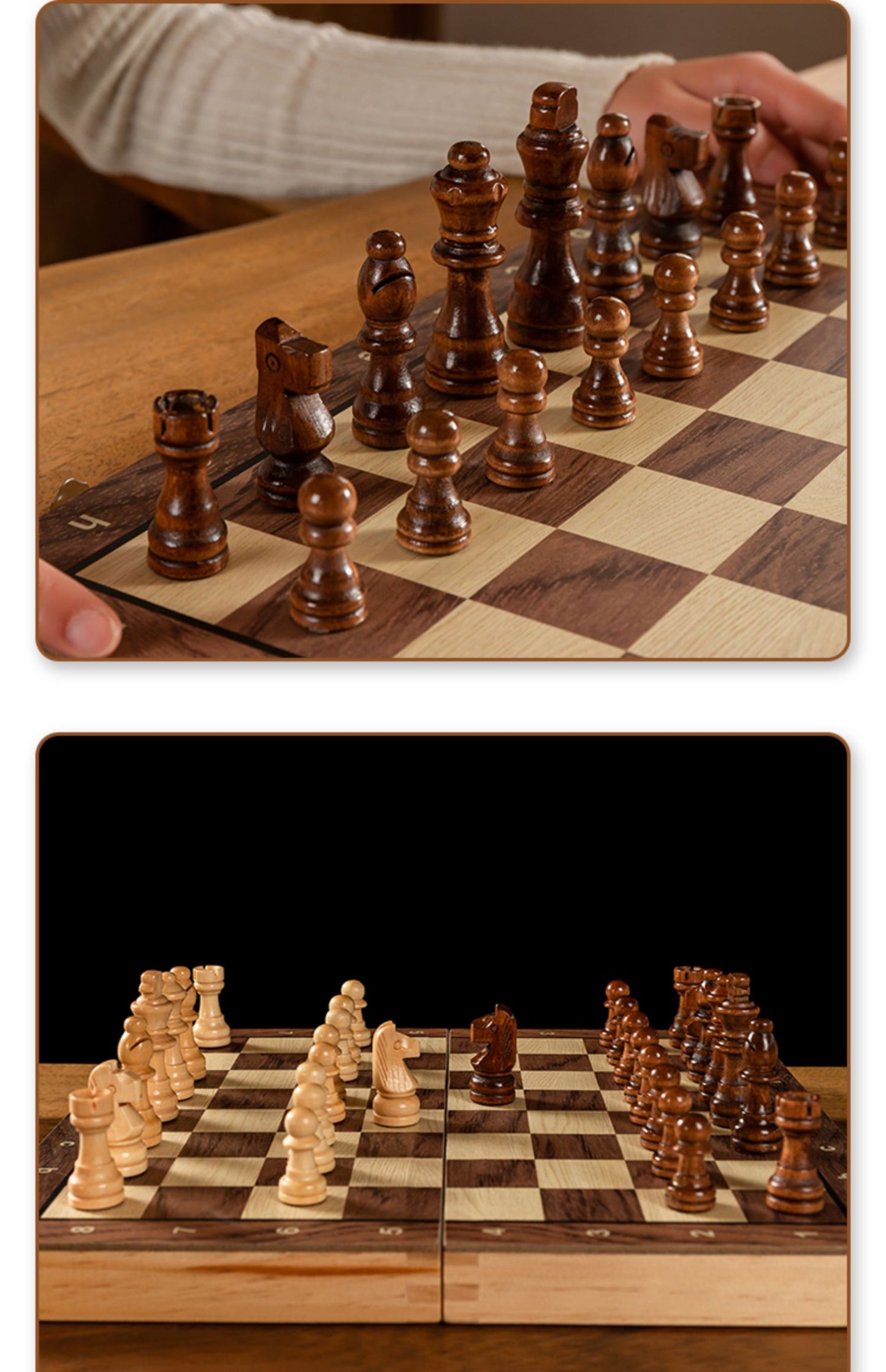 My chess boy Magnetic Foldable Portable Solid Wood