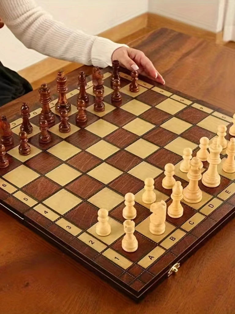 My chess boy Wooden folding chess set