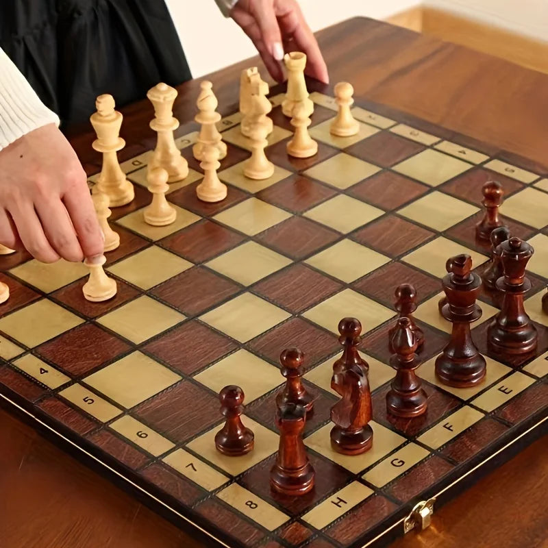 My chess boy Wooden folding chess set